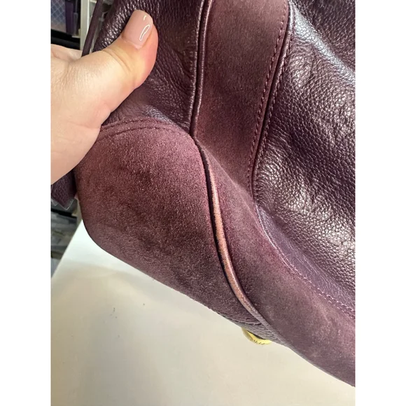 Women's Louis Vuitton Purple Leather Audacieuse EnprienteSuede Hobo Bag One Size - Picture 9 of 16